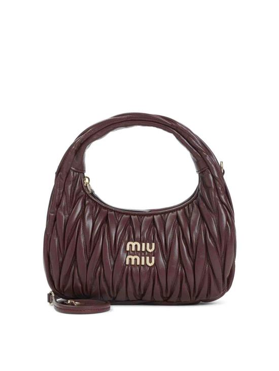 25FW 미우미우 마틀라쎄 완더 레더 토트백 5BC125VOOYAN88F0007 Dark Red