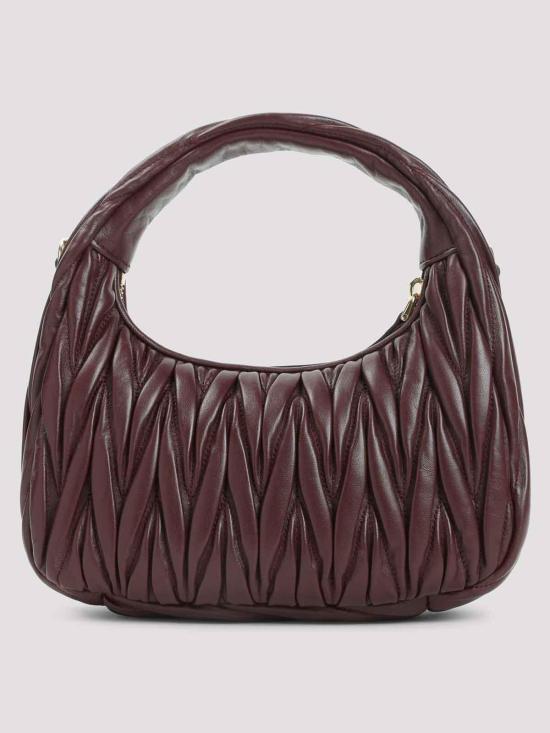 25FW 미우미우 마틀라쎄 완더 레더 토트백 5BC125VOOYAN88F0007 Dark Red - MIU MIU