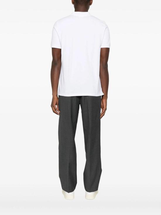 25FW 메종키츠네 폭스 헤드 레귤러 폴로 티셔츠 PM00209KP0002WHITE White - MAISON KITSUNE