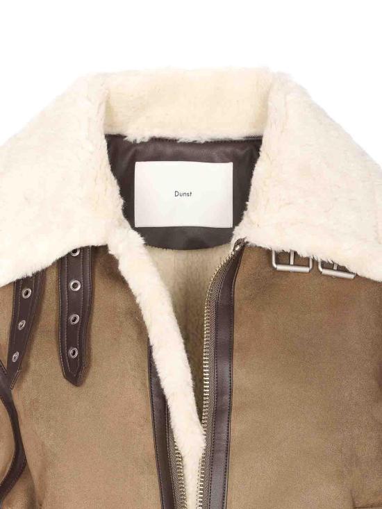  던스트 가죽 자켓 UDJU5D123I2KHAKIBEIGE Brown - DUNST