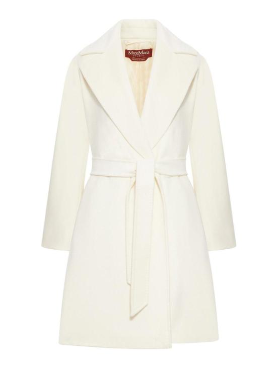  막스마라 드라베나 더블 브레스트 미디 코트 2526016091600000 White