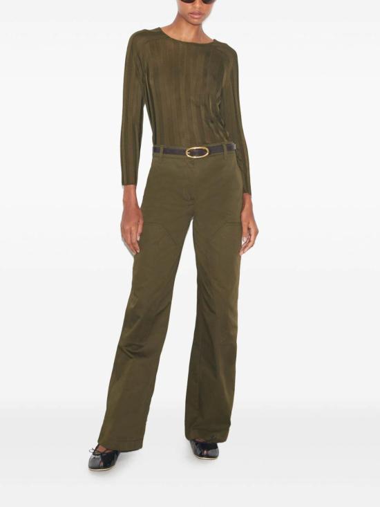 25FW 토리버치 스트레이트 팬츠 176356208 Green - TORY BURCH