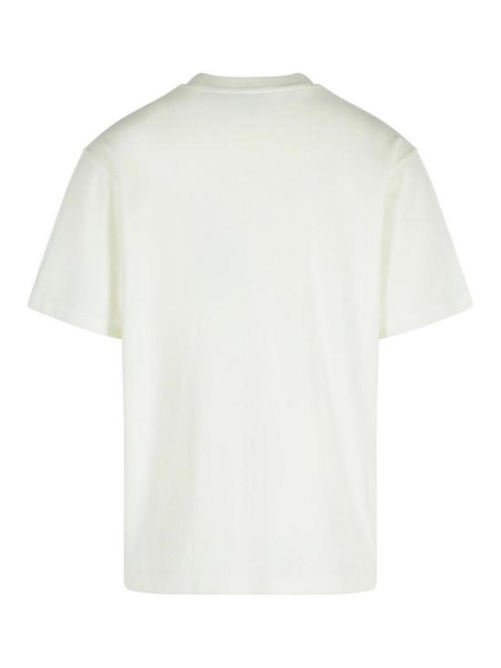 25FW 버버리 릴렉스드 핏 나이트 스탬프 코튼 블렌드 티셔츠 8112367 White - BURBERRY