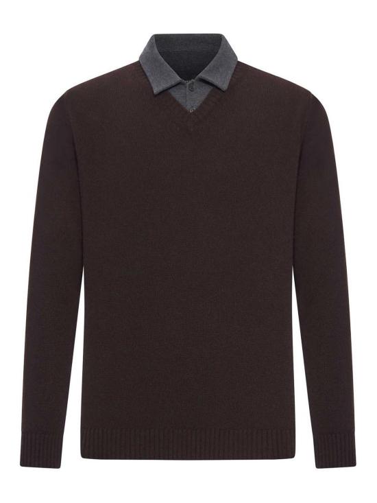 25FW 로베르토 콜리나 폴로 티셔츠 253M37002SUM37SU07 Brown