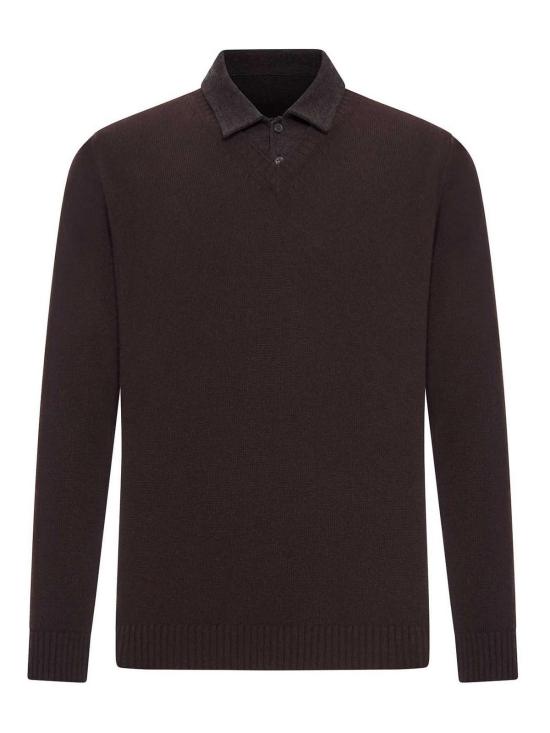 25FW 로베르토 콜리나 폴로 티셔츠 253M37002SUM37SU06 Brown