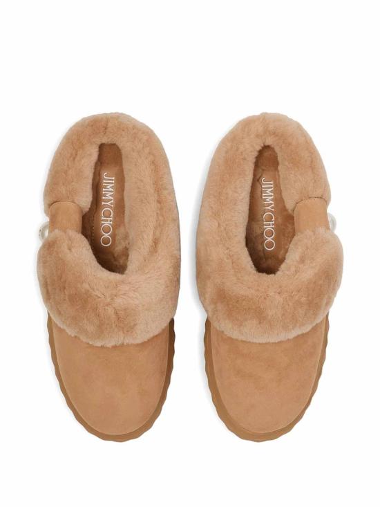 25FW 지미추 뮬/슬리퍼 DIAMONDMAXIMFUWTOFFE Brown - JIMMY CHOO