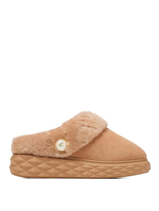 25FW 지미추 뮬/슬리퍼 DIAMONDMAXIMFUWTOFFE Brown