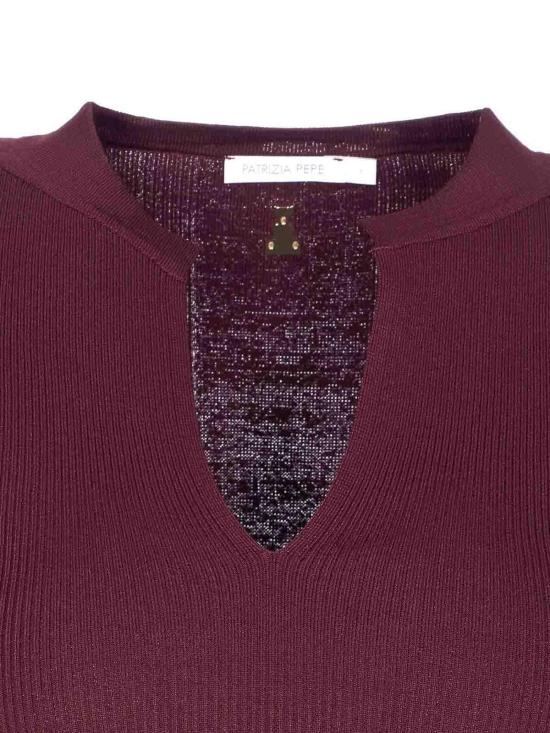 25FW 파트리지아페페 긴팔 티셔츠 8K0328K280M536 Dark Red - PATRIZIA PEPE