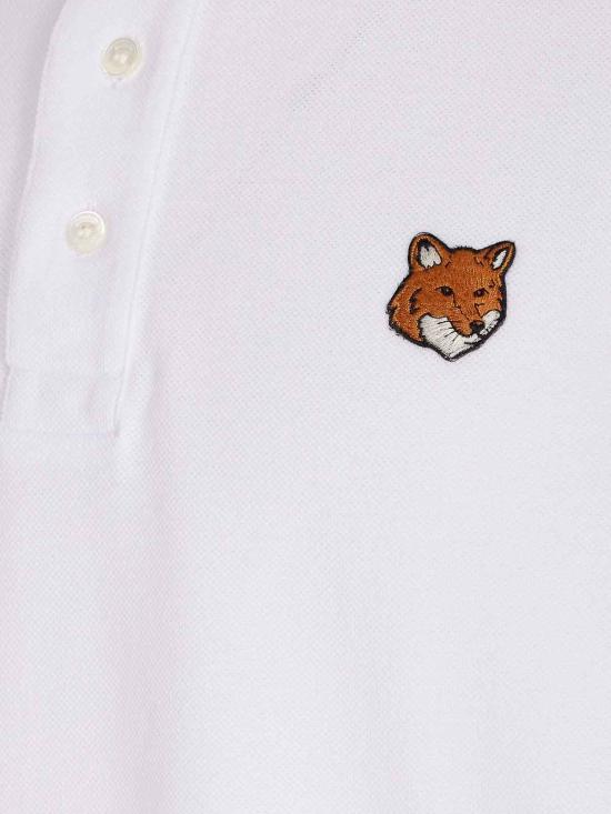 26SS 메종키츠네 폭스 헤드 레귤러 폴로 티셔츠 PM00209KP0002P100 White - MAISON KITSUNE