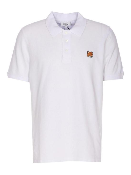 26SS 메종키츠네 폭스 헤드 레귤러 폴로 티셔츠 PM00209KP0002P100 White