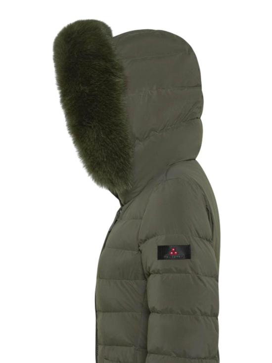  페트레이 세리올라 ML 06 하이칼라 퍼 롱 다운 재킷  PED545801190986689 Green - PEUTEREY