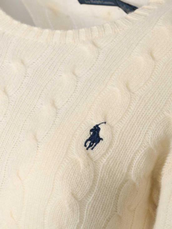 26FW 폴로 랄프로렌 폴로 자수 케이블 니트 스웨터 211971865001 WHITE - POLO RALPH LAUREN
