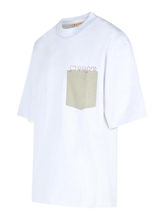 26FW 마르니 반팔 티셔츠 HUMU0352QSUTC40600W01 White - MARNI