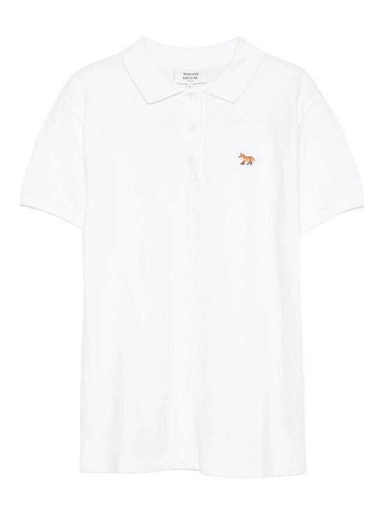  메종키츠네 베이비폭스 오버사이즈 폴로 티셔츠 OW00207KP0001WHITE White