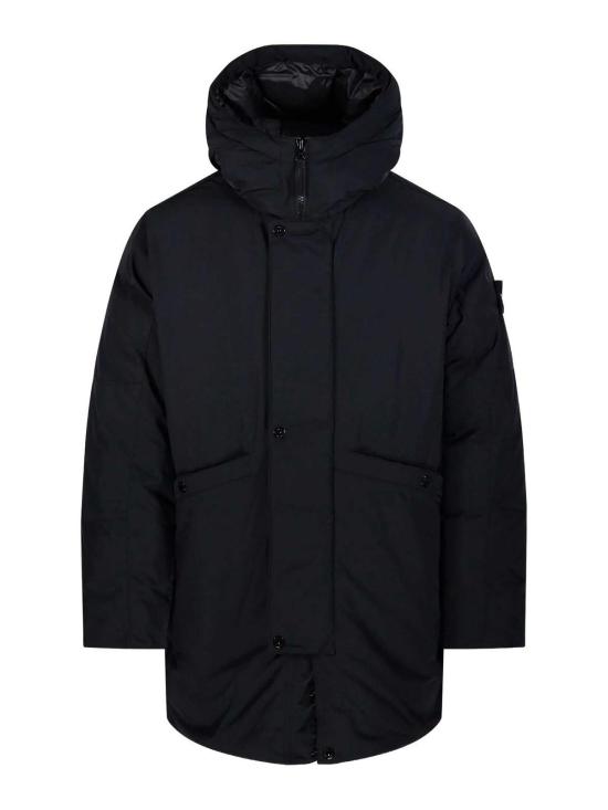 스톤 아일랜드 마이크로 트윌 후디드 다운 파카 K2S157100008S0026V0029 Black