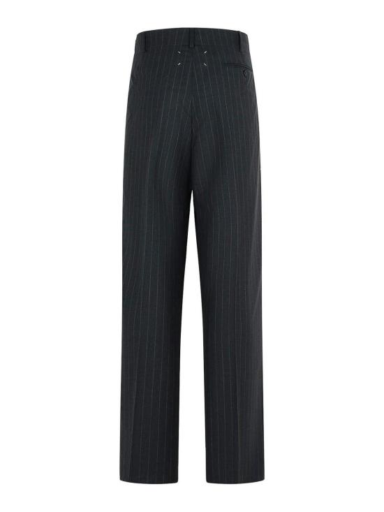 25FW 마르지엘라 핀 스트라이프 울 드로스트링 핀턱 팬츠 S67KA0080M35581860F - MAISON MARGIELA