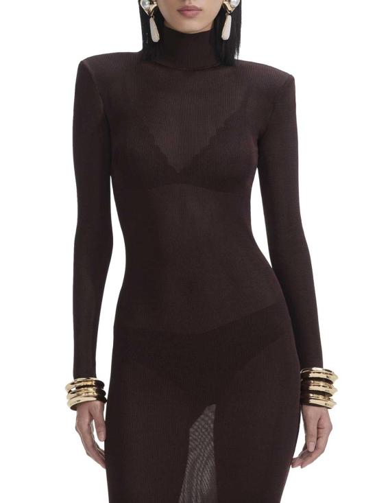 25FW 셀프 포트레이트 롱 원피스 SS25945XBRBROWN Brown - SELF PORTRAIT