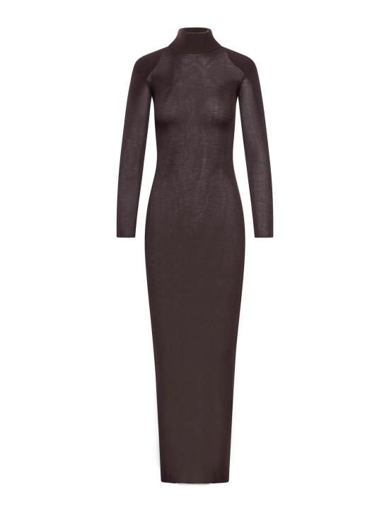 25FW 셀프 포트레이트 롱 원피스 SS25945XBRBROWN Brown