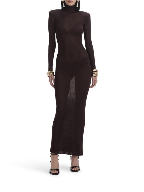 25FW 셀프 포트레이트 롱 원피스 SS25945XBRBROWN Brown - SELF PORTRAIT