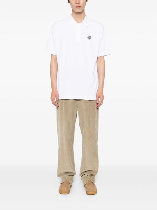 26SS 메종키츠네 폭스 헤드 컴포트 폴로 티셔츠 PM00210KP0001WHITE White - MAISON KITSUNE