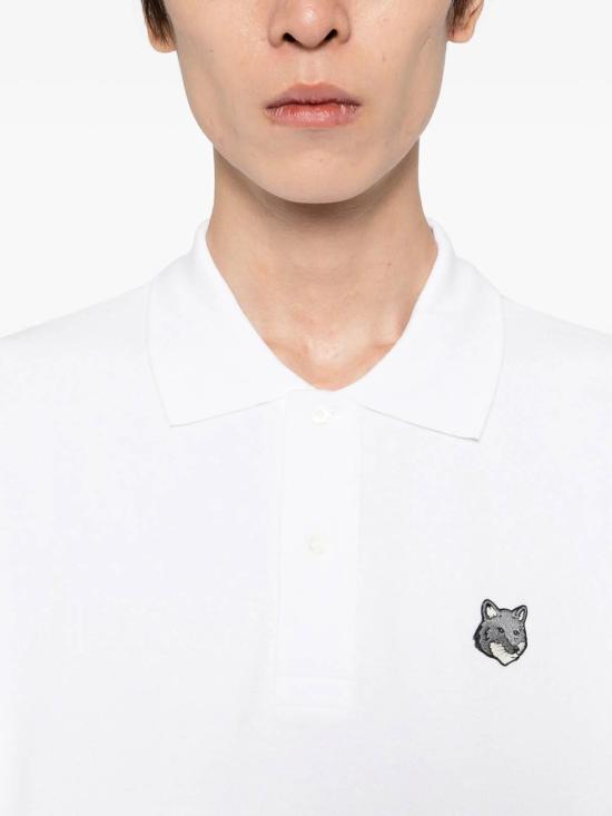 26SS 메종키츠네 폭스 헤드 컴포트 폴로 티셔츠 PM00210KP0001WHITE White - MAISON KITSUNE