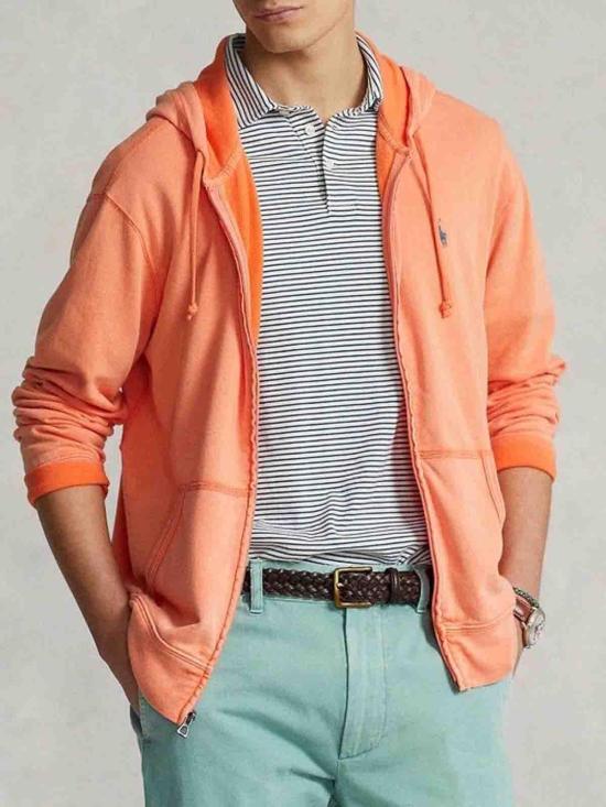 24FW 폴로 랄프로렌 후드 티셔츠 710706348015 Orange - POLO RALPH LAUREN