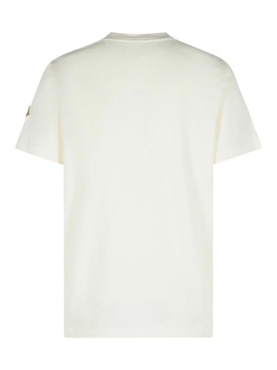  몽클레어 자수 트라이컬러 로고 코튼 티셔츠 0918C0005689AUG034 White - MONCLER