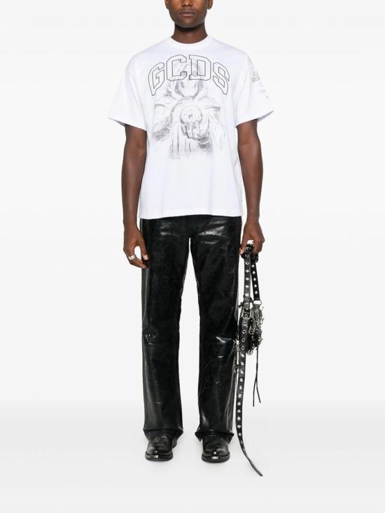  지씨디에스 반팔 티셔츠 B2CM2317JF1OPTWH White - GCDS