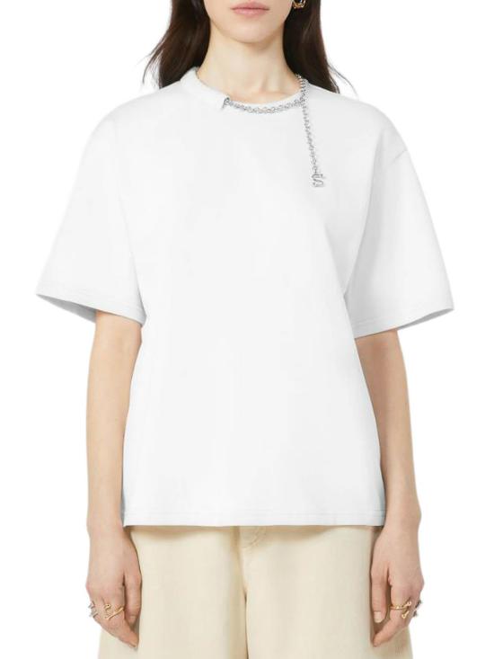  스포트막스 반팔 티셔츠 2522946025600000 White - SPORTMAX