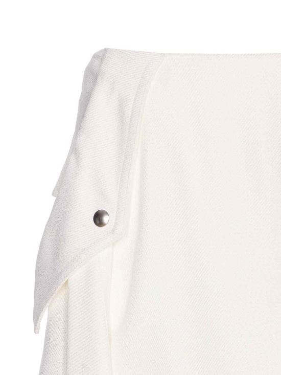 26SS 보테가베네타 미디 스커트 820015V5EN09071 White - BOTTEGA VENETA