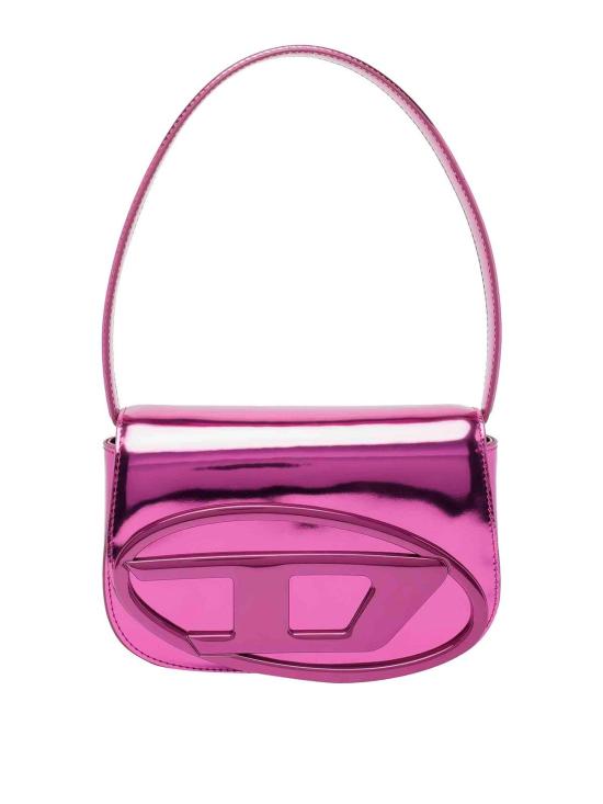 25FW 디젤 1DR 숄더백 인 미러드 레더 X08396PS202T5007 Fuchsia