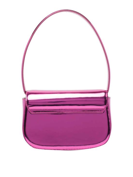 25FW 디젤 1DR 숄더백 인 미러드 레더 X08396PS202T5007 Fuchsia - DIESEL