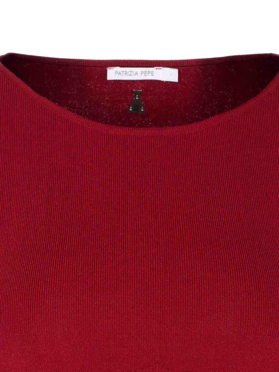 25FW 파트리지아페페 긴팔 티셔츠 8K0309K274R862 Red - PATRIZIA PEPE