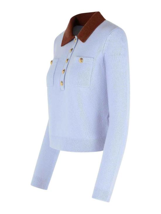 25FW 셀프 포트레이트 긴팔 티셔츠 AW25021TBLBLUE Blue - SELF PORTRAIT