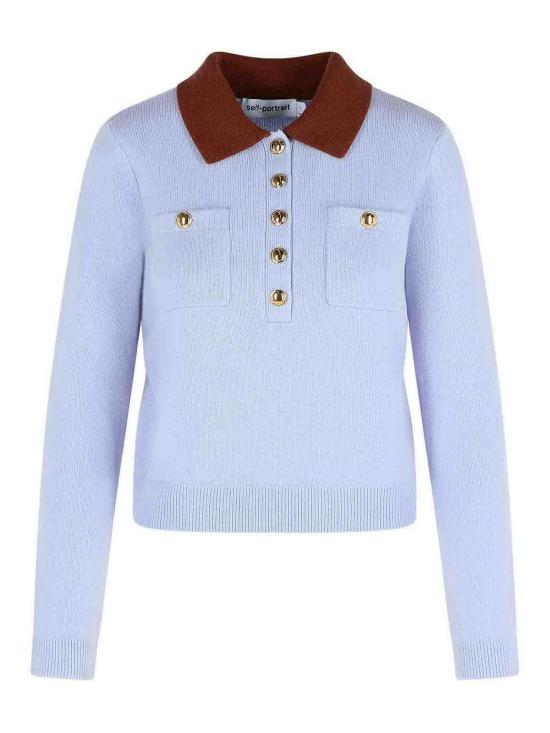 25FW 셀프 포트레이트 긴팔 티셔츠 AW25021TBLBLUE Blue