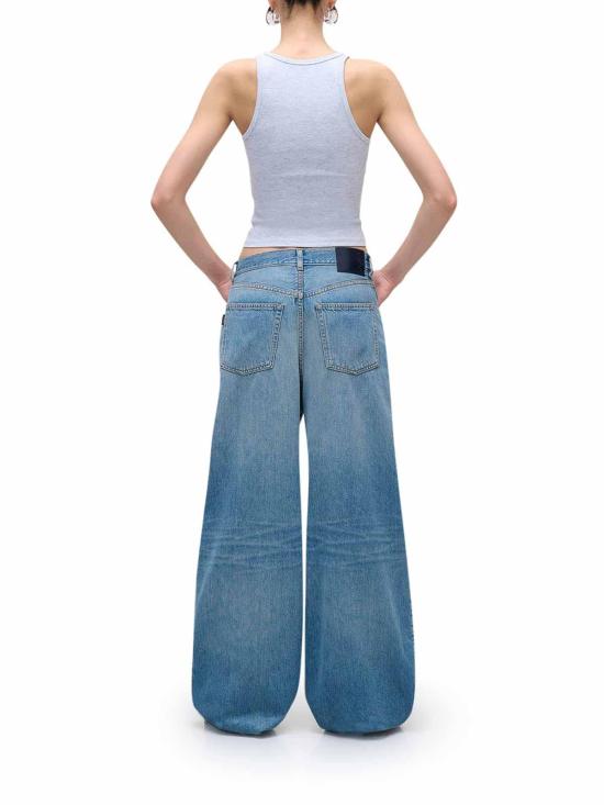 25FW 하이쿠레 스트레이트 팬츠 HEW03340DF144L0876L0876 Blue - HAIKURE