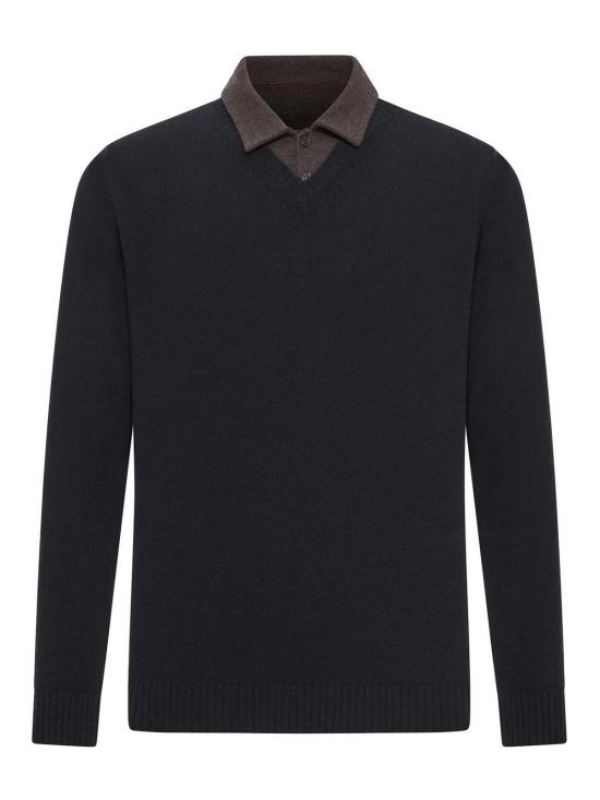 26FW 로베르토 콜리나 폴로 티셔츠 253M37002SUM37SU09 Black