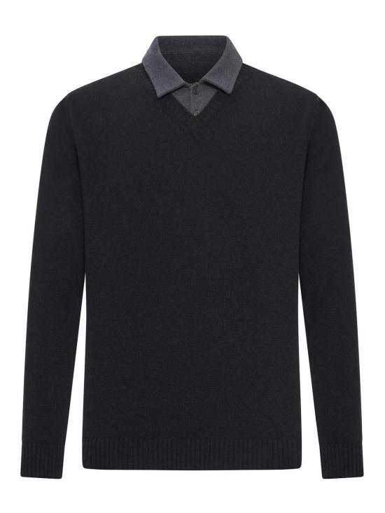 26FW 로베르토 콜리나 폴로 티셔츠 253M37002SUM37SU18 Black