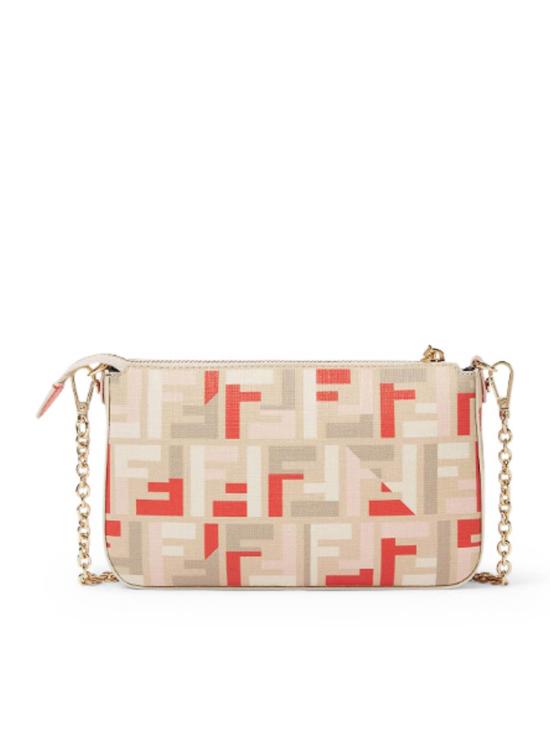 25FW 펜디 FF 패브릭 체인 바게트 파우치 8BS073AV1YF1SY7 Red - FENDI