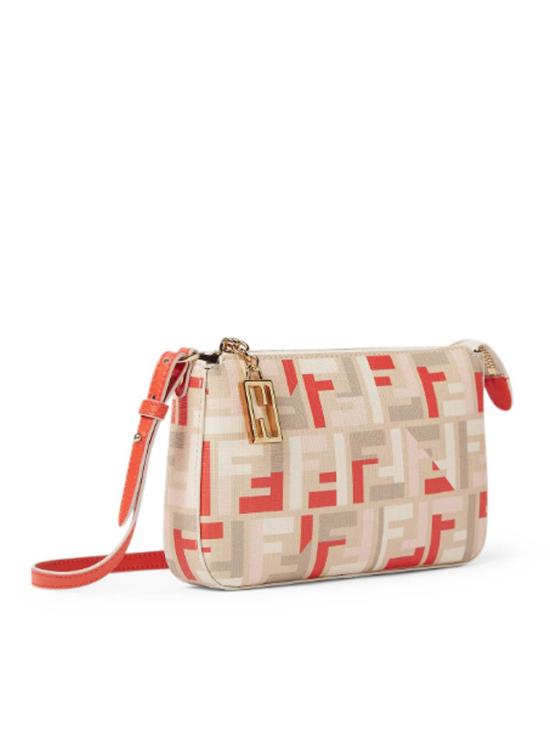25FW 펜디 FF 패브릭 체인 바게트 파우치 8BS073AV1YF1SY7 Red - FENDI