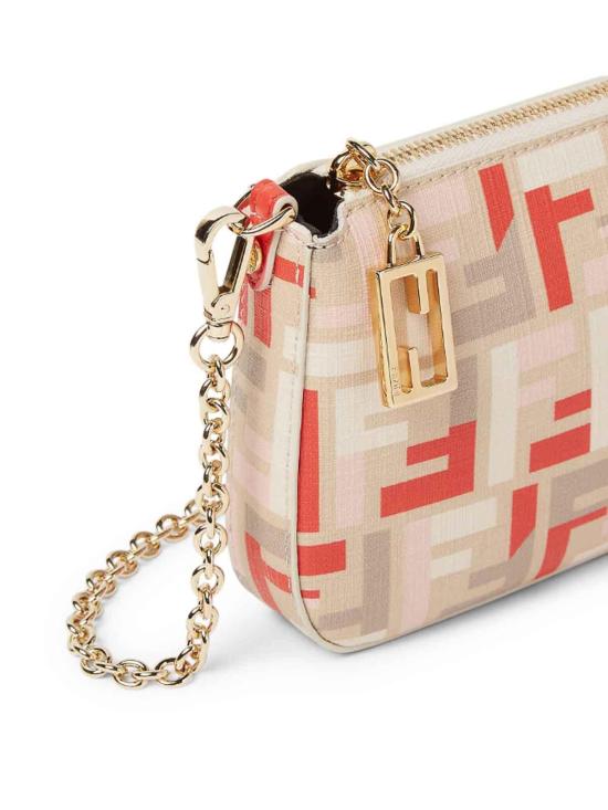 25FW 펜디 FF 패브릭 체인 바게트 파우치 8BS073AV1YF1SY7 Red - FENDI