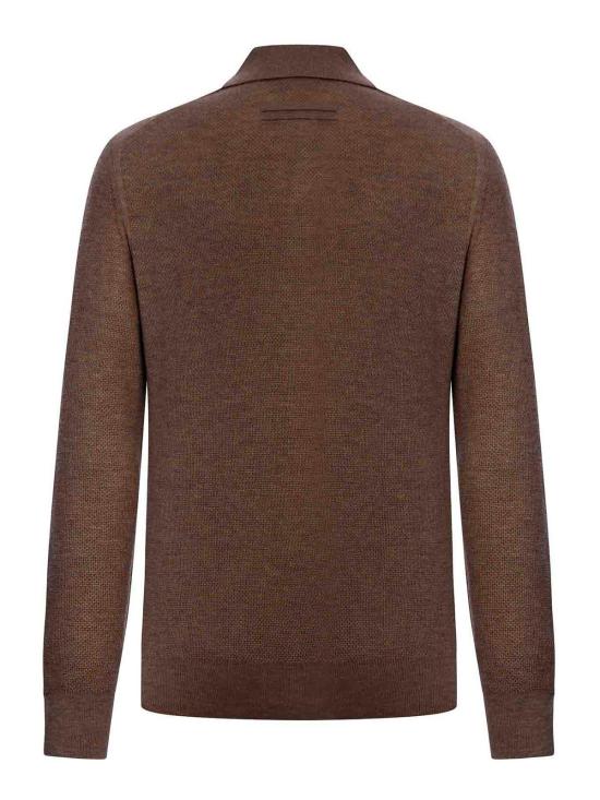  에르메네질도제냐 폴로 티셔츠 UGK93A2131M06 Brown - ERMENEGILDO ZEGNA