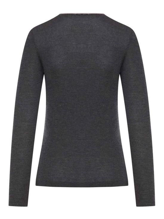 25FW 브루넬로 쿠치넬리 V넥 니트 M13836502C055W Grey - BRUNELLO CUCINELLI