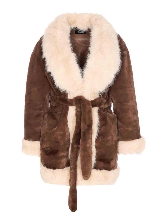 25FW 브이73 무스탕 73C19EX01MARRBEIGE Brown