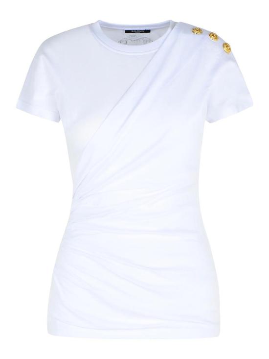 25FW 발망 반팔 티셔츠 FF0EF002GF23GAB White