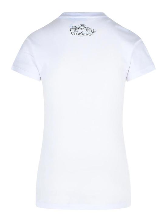 25FW 발망 반팔 티셔츠 FF0EF002GF23GAB White - BALMAIN