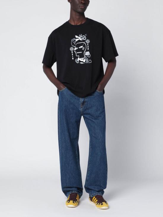 25FW 브레인데드 반팔 티셔츠 BDF25TOO0046 BLK Black - BRAIN DEAD