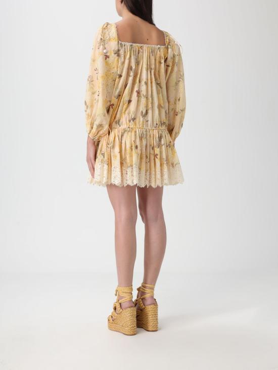 25FW 짐머만 롱 원피스 3214DSS255 YLWBOTFLO Yellow - ZIMMERMANN