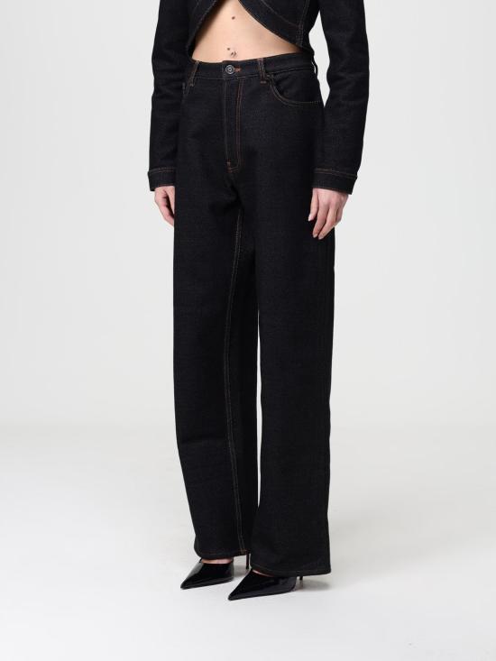 25FW 알라이아 데님 팬츠 AA9P1265K131B 991 Black - ALAIA