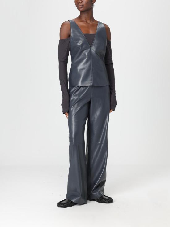 25FW 나누슈카 가죽 팬츠 NW25PFPA01255 STEEL Blue - NANUSHKA